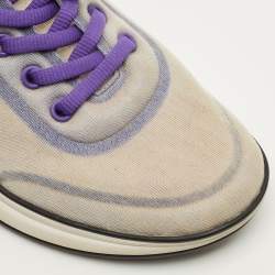 مملوكة مسبقًا Chanel Interlocking CC Size 36.5 Grey Mesh Low Top Sneakers