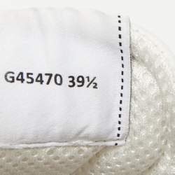 مملوكة مسبقًا Chanel Size 39.5 White/Black Leather and Suede Lace Up Sneakers