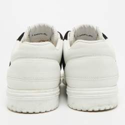 مملوكة مسبقًا Chanel Size 39.5 White/Black Leather and Suede Lace Up Sneakers