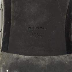 Pre Owned حذاء بوت للنكش شانيل سي سي جلد أحمر/أسود مقدمة مع سلسلة شعار مقاس 40.5