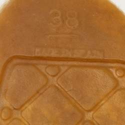 Pre Owned Chanel CC Size 38 White/Black Canvas and Straw Espadrille Flats