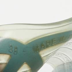 Pre Owned Chanel CC Size 39 Transparent Rubber Pool Slides