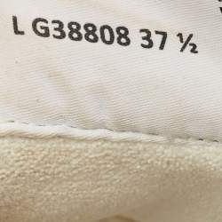 مملوكة مسبقًا Chanel CC Size 37.5 White Perforated Leather Low Top Sneakers