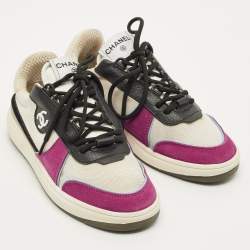 مملوكة مسبقًا Chanel CC Size 36 Multicolor Leather, Mesh and Suede Low Top Sneakers