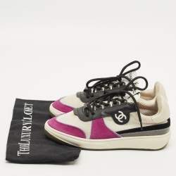 مملوكة مسبقًا Chanel CC Size 36 Multicolor Leather, Mesh and Suede Low Top Sneakers