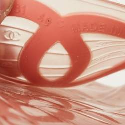 Pre Owned Chanel CC Size 40 Pink Jelly Pool Slide Sandals