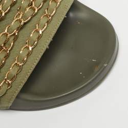 مملوكة مسبقًا شبشب شانيل فرو �أرنب أسود مقاس 40