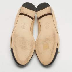 مملوكة مسبقًا Chanel CC Size 42 Beige/Black Leather Ballet Flats