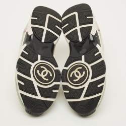 مملوكة مسبقًا Chanel Interlocking CC Size 37 Grey/Pink Suede and Tweed Low Top Sneakers