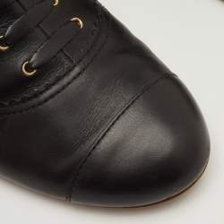 Pre Owned Chanel CC Size 41 Black/Gold Leather Ankle Length Boots