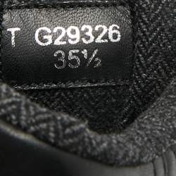 Pre Owned Chanel Size 35.5 Black Leather Lace Up Sneakers