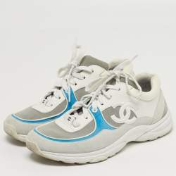 مملوكة مسبقًا Chanel CC Size 40 Multicolor Leather and Suede Low Top Sneakers