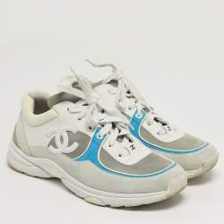 مملوكة مسبقًا Chanel CC Size 40 Multicolor Leather and Suede Low Top Sneakers