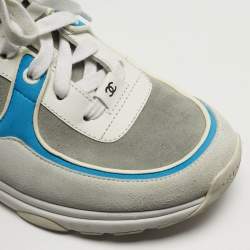 مملوكة مسبقًا Chanel CC Size 40 Multicolor Leather and Suede Low Top Sneakers