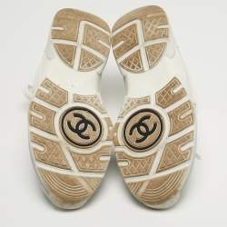 مملوكة مسبقًا Chanel CC Size 40 Multicolor Leather and Suede Low Top Sneakers