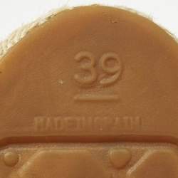 Pre Owned Chanel CC Size 39 White/Black Knit Fabric Espadrille Flats