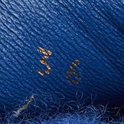 مملوكة مسبقًا Chanel CC Size 36 Blue Rope and Leather Flat Sandals