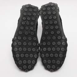 Pre Owned حذاء رياضي شانيل سي سي نايلون وجلد سويدي رمادي/أسود منخفض مقاس 39