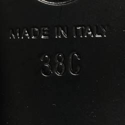 Pre Owned Chanel CC Size 38 Black/Beige Satin and Suede Pumps