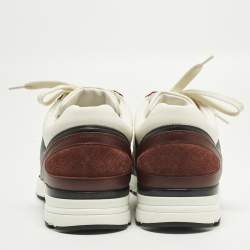 مملوكة مسبقًا حذاء رياضي شانيل منخفظ من أعلى CC جلد شامواه ونايلون متعدد الألوان مقاس 38.5