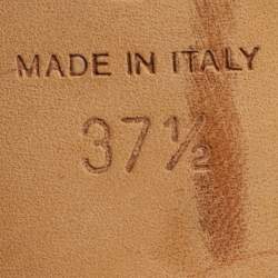 Pre Owned حذاء شانيل سيلنغ باك مقدمة مغطاة كانفاس جلد بيج مقاس 39