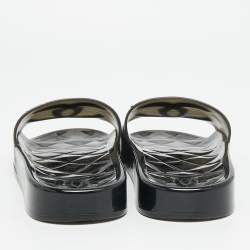 Pre Owned صندل سلايد شانيال سي سي جلد بيج فاتح مقاس 39