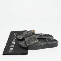 Pre Owned صندل سلايد شانيال سي سي جلد بيج فاتح مقاس 39