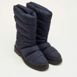 مملوكة مسبقًا Chanel Size 40.5 Blue Nylon Snow Boots