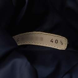 مملوكة مسبقًا Chanel Size 40.5 Blue Nylon Snow Boots