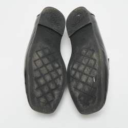 Pre Owned Chanel CC Size 38 Black Patent Leather Smoking Slippers