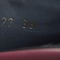 مملوكة مسبقًا Chanel CC Size 38 Dark Pink Fabric Chain Link Flat Slide Sandals