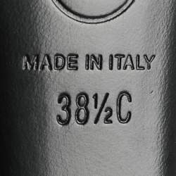 Pre Owned حذاء كعب عالي شانيل سي سي جلد أسود مقاس 38.5