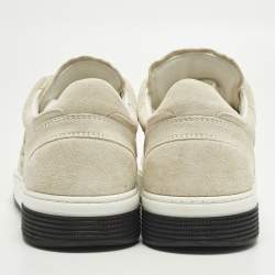 Pre Owned حذاء رياضي شانيل منخفظ من أعلى CC جلد شامواه ونايل ون متعدد الألوان مقاس 38.5