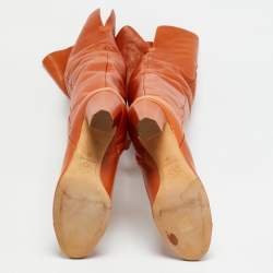 Pre Owned حذاء بوت مطر شانيل CC مزخرف كاميليا قطيفة عنابي مقاس 40