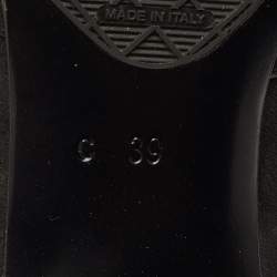 Pre Owned Chanel Size 39 Black Nubuck Leather Ankle Length Boots