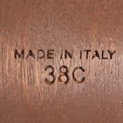 Pre Owned Chanel CC Size 38 Pink Canvas and Suede Clogs Sandals