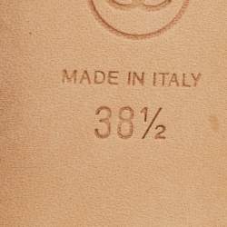 Pre Owned Chanel Size 38.5 Multicolor Fabric and Tweed CC Pearl Heel Pointed Toe Mules