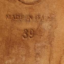 Pre Owned Chanel CC Turnlock Size 39 Black Leather Strappy Slingback Sandals