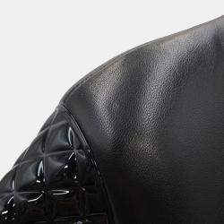 Pre Owned Chanel Cc Logo Short Boots Black Patent Leather Size 37.5C