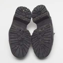 Pre Owned حذاء لوفرز شانيل جلد مبطن أسود مزين سي سي مقاس 38.5