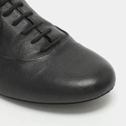 Pre Owned Chanel CC Pearl Size 39 Black Leather Oxfords