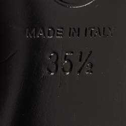 Pre Owned Chanel CC Size 35.5 Navy Blue/Black Quilted Leather Ankle Length Boots