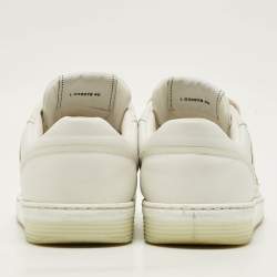 Pre Owned حذاء رياضي شانيل CC جلد أبيض مقاس 40 أربطة