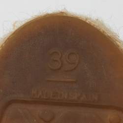 Pre Owned Chanel CC Size 39 Multicolor Leather and Tweed Espadrille Flats