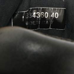 Pre Owned Chanel Interlocking CC Size 40 Black/Gold Leather and Tweed Low Top Sneakers