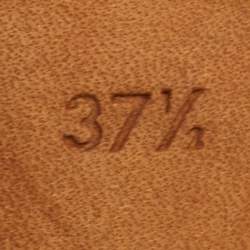 Pre Owned Chanel Size 37.5 White Leather Wooden Platform Slide Sandals