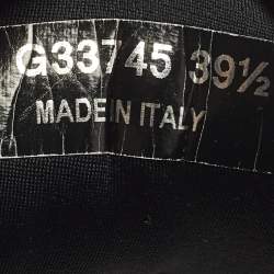 Pre Owned حذاء رياضي شانيل سي سي جلد زهري/ذهبي، وشامواه وتويد بعنق منخفض مقاس 39