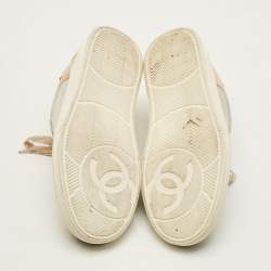 Pre Owned حذاء رياضي شانيل مخمل متعدد الألوان رباط علوي مقاس 39