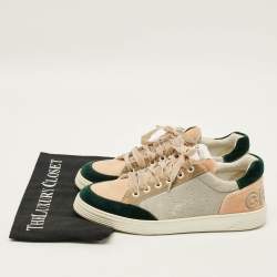 Pre Owned حذاء رياضي شانيل مخمل متعدد الألوان رباط علوي مقاس 39