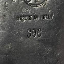 Pre Owned Chanel CC Size 39 Red Patent Leather Ballet Flats